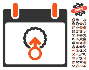 Hücre penetrasyon takvim gün vektör simgesi Bonus ile