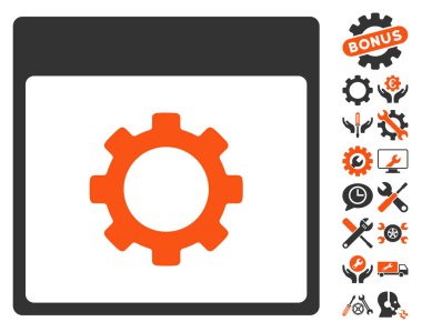 Vites seçenekleri ile Bonus sayfa vektör simge takvim