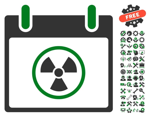 Icona vettoriale del calendario atomico con bonus — Vettoriale Stock