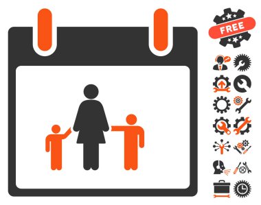 Bonus ile anne takvim günü vektör simgesi