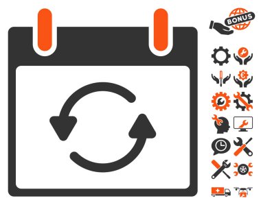 Takvim gün vektör simge Bonus ile yenileme