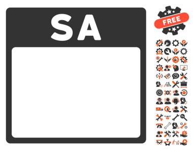 Cumartesi Bonus ile sayfa vektör simge takvim