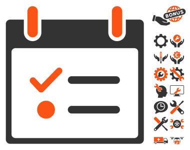 Yapılacaklar listesi takvim gün vektör simge Bonus ile