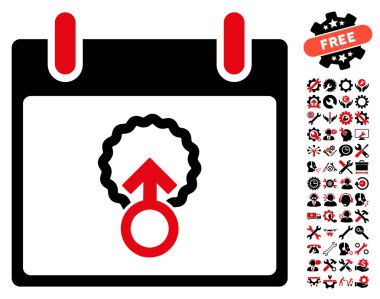 Hücre penetrasyon takvim gün vektör simgesi Bonus ile