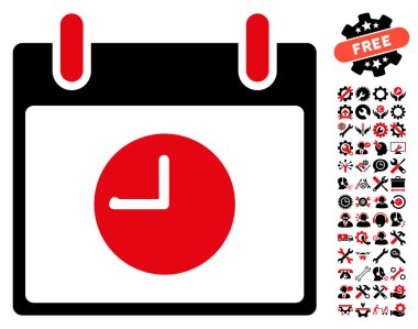 Saat takvim gün vektör simgesi Bonus ile