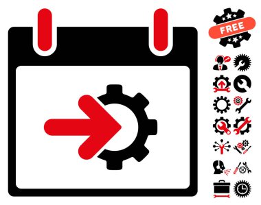 COG Tümleştirme takvim gün vektör simge Bonus ile