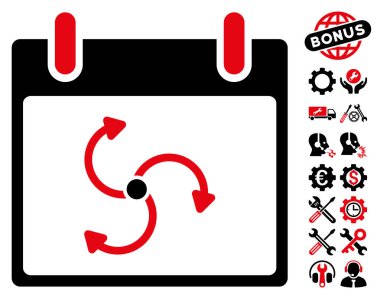 Siklon takvim gün vektör simge Bonus ile