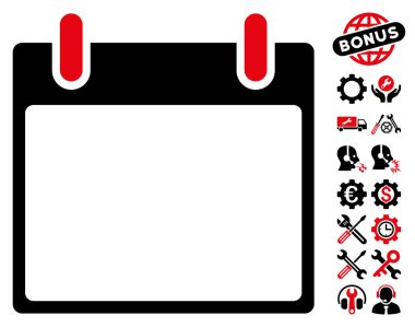 Boş Takvim yaprak vektör simge Bonus ile