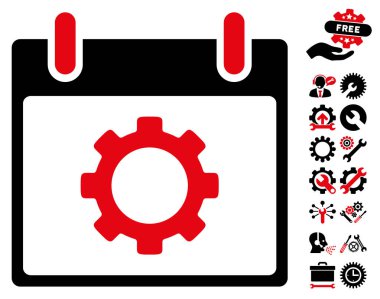 Vites seçenekleri takvim gün vektör simgesi Bonus ile