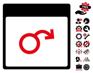 Bonus ile iktidarsızlık takvim sayfası vektör simgesi