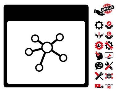 Bağlantılar sayfası vektör simge Bonus ile takvim