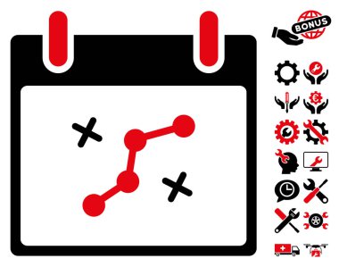 Yol puan Bonus ile gün vektör simge takvim