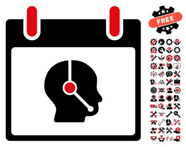 Telefonla satış operatör takvim gün vektör simge Bonus ile