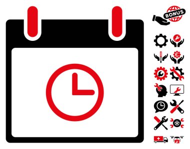 Saat takvim gün vektör simge Bonus ile