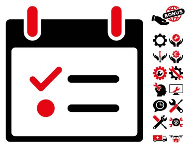 Yapılacaklar listesi takvim gün vektör simge Bonus ile