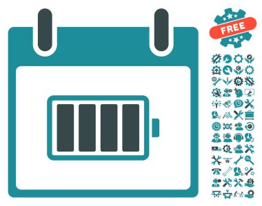 Pil takvim gün vektör simgesi Bonus ile