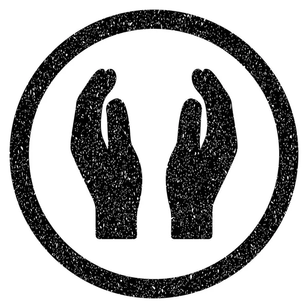 Taps kezek szemcsés textúra ikon — Stock Vector