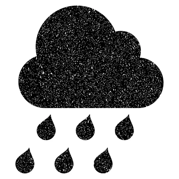Rain Cloud Grainy Texture Icon — Stock Vector