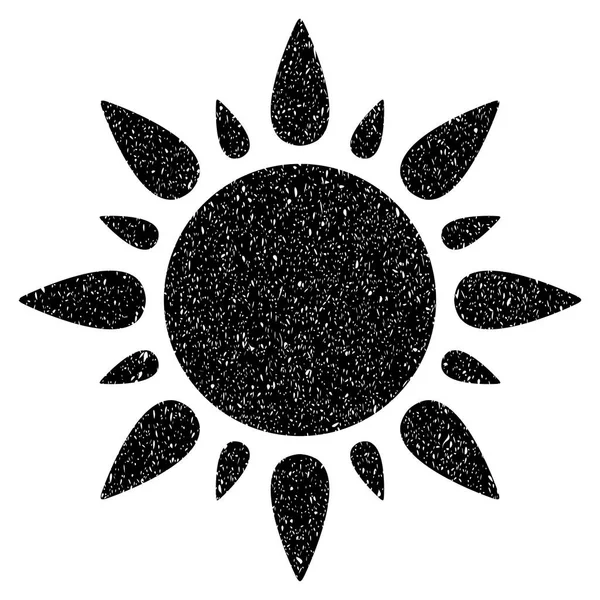 Icona di texture granulosa del sole — Vettoriale Stock