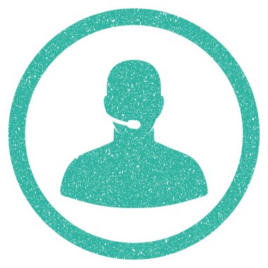 Çağrı Merkezi operatörü grenli doku simgesi