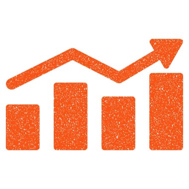 Çubuk grafik eğilim grenli doku simgesi