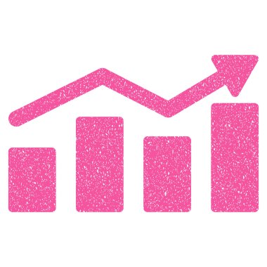 Çubuk grafik eğilim grenli doku simgesi