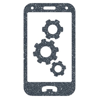Akıllı telefon ayarları grenli doku simgesi