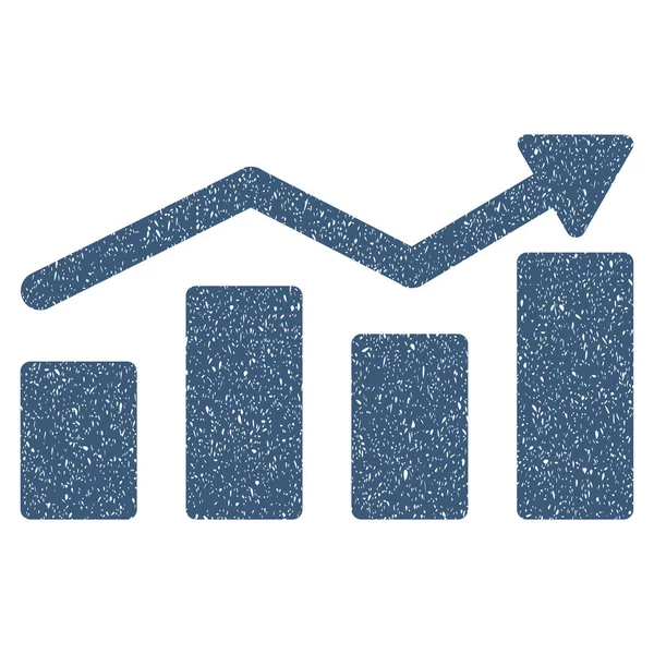 Balkendiagramm Trend körnige Textur Symbol — Stockvektor