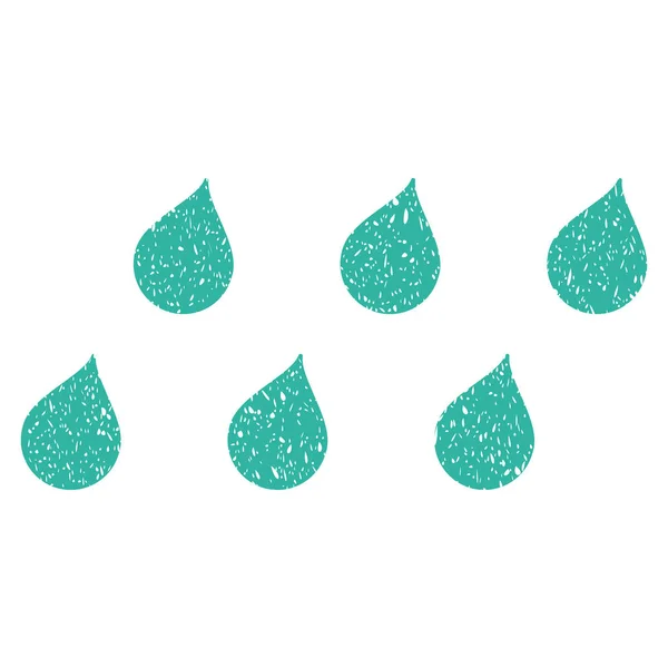 Gotas de lluvia Grainy Texture Icon — Vector de stock