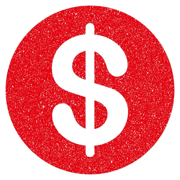 Dollaro Moneta Icona di texture granulosa — Vettoriale Stock