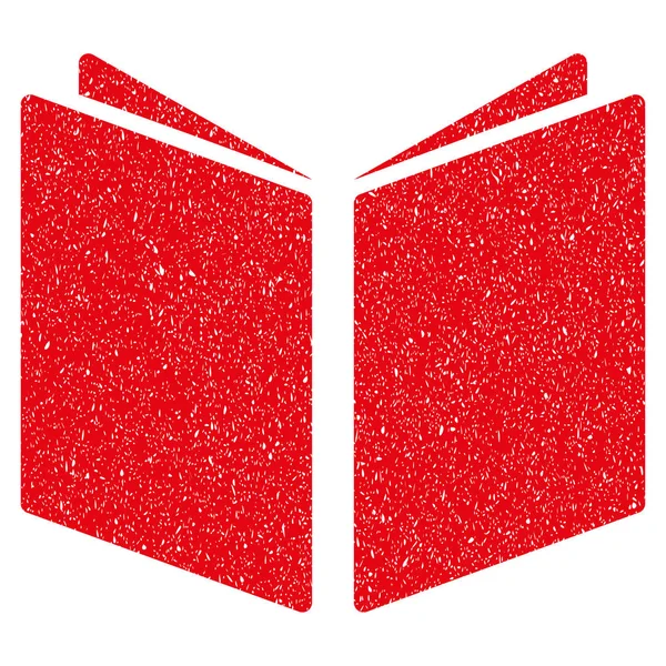 Open Book Icona texture granulosa — Vettoriale Stock