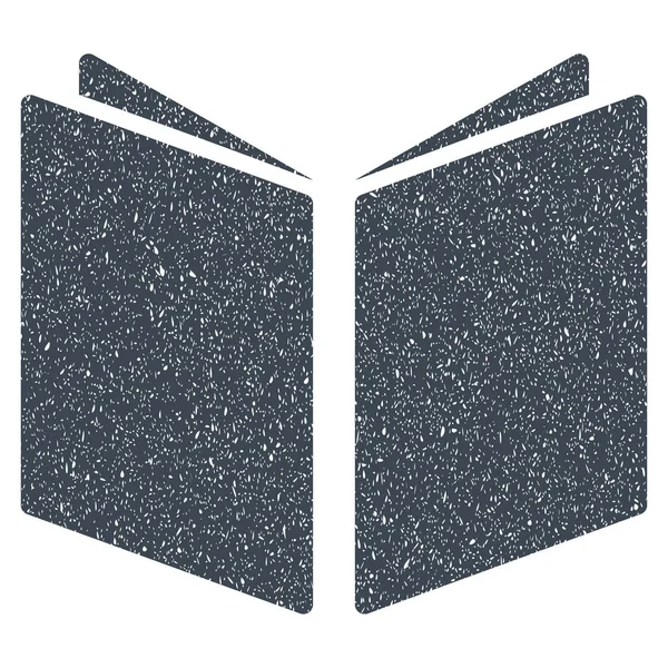 Icône de texture granuleuse livre ouvert — Image vectorielle