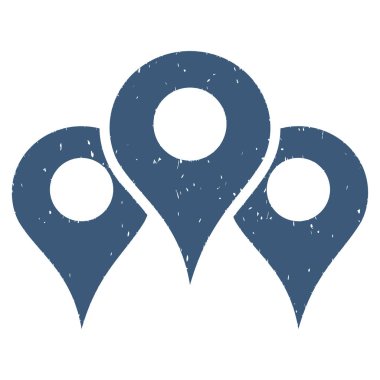 Harita konumları grenli doku simgesini