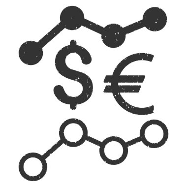 Para birimi eğilimleri grenli doku simgesi
