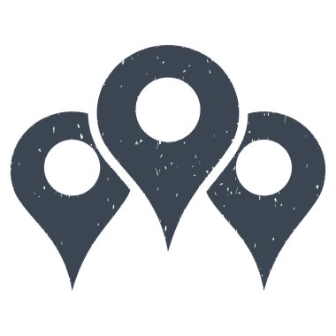 Harita konumları grenli doku simgesini