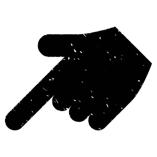 Handpekaren vänster ner grynig konsistens ikonen — Stock vektor