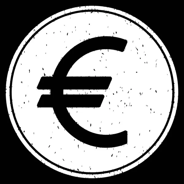 Euro-Münze körniges Textur-Symbol — Stockvektor