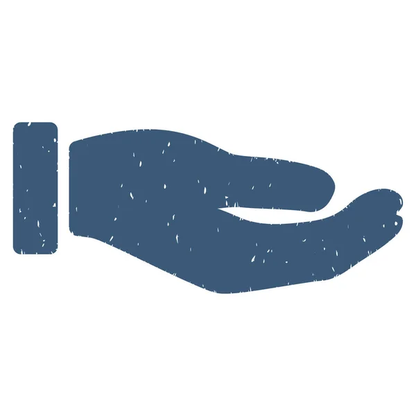 Petíció kéz szemcsés textúra ikon — Stock Vector