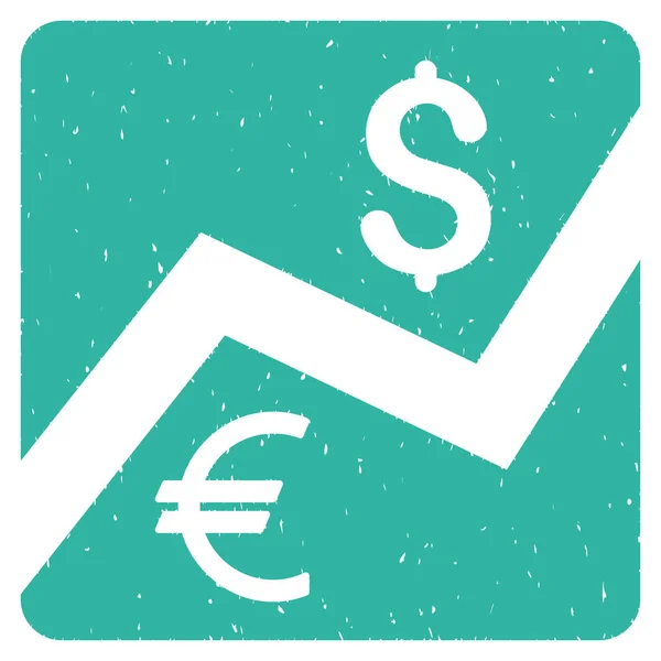 Diagrama financiero Grainy Texture Icon — Vector de stock