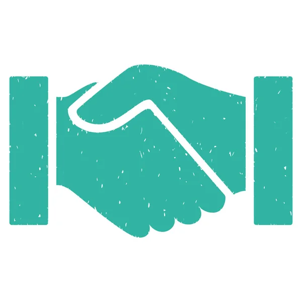 Handshake Grainy Texture Icon — Stock Vector