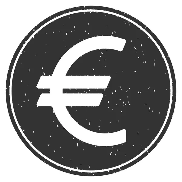 Euro-Münze körniges Textur-Symbol — Stockvektor