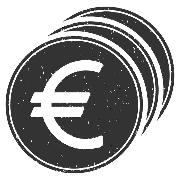 Pièces Euro Texture granuleuse Icône — Image vectorielle