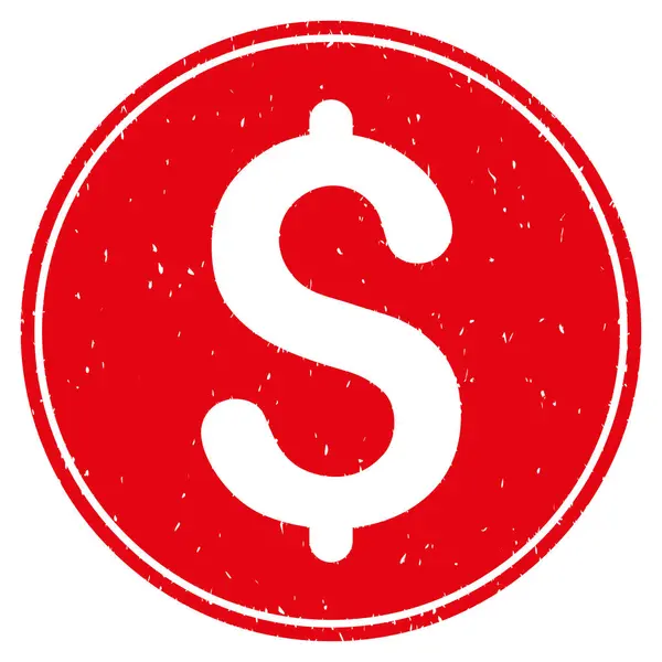 Dollar-Münze körnige Textur Symbol — Stockvektor