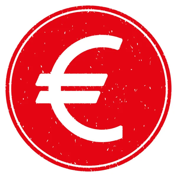 Euro mynt grynig konsistens ikonen — Stock vektor