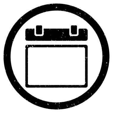 Boş Takvim günü grenli simgesi yuvarlak