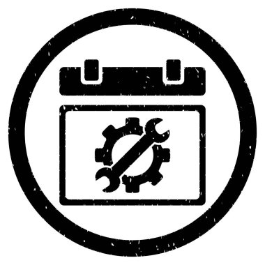 Hizmet günü grenli simgesi yuvarlak