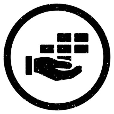 Hizmet zamanlama grenli simgesi yuvarlak