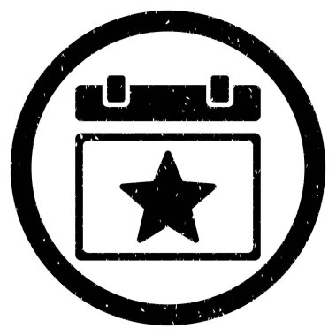 Yıldız favori gün grenli simgesi yuvarlak