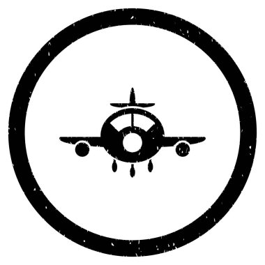 Uçak grenli simgesi yuvarlak
