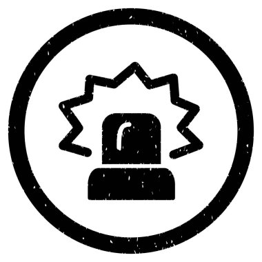 Alarm grenli simgesi yuvarlak